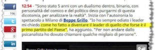 Beppe Grillo leader di partito